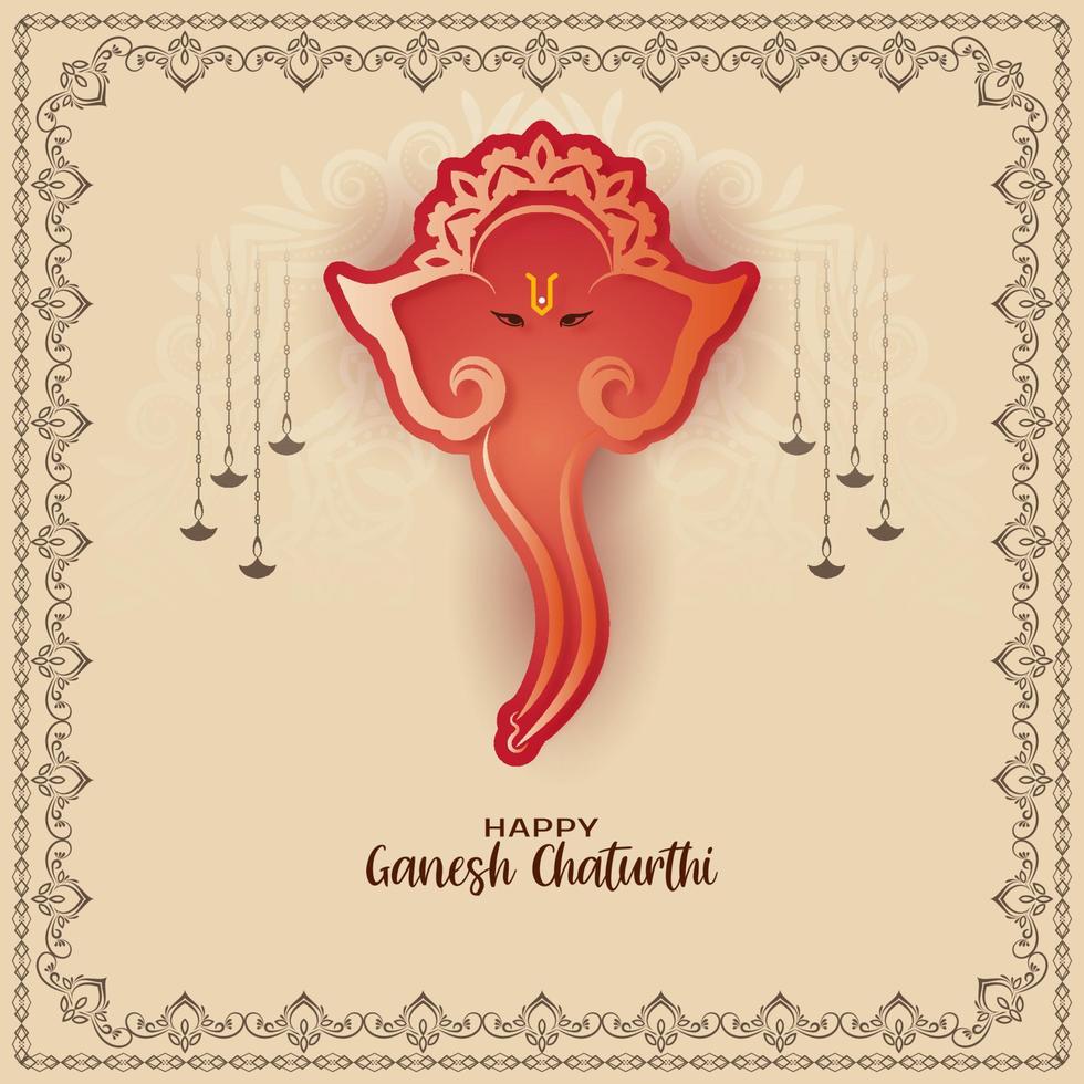 contento ganesh Chaturthi indù culturale Festival sfondo vettore