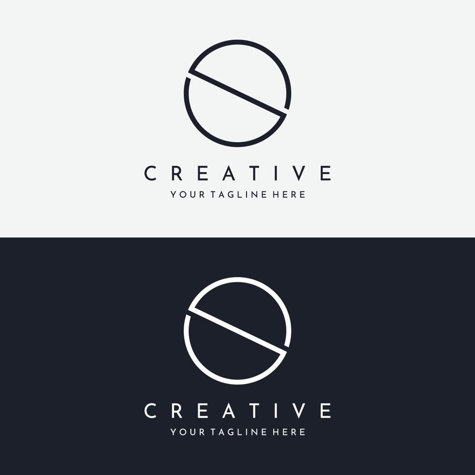 logo design modello astratto elemento iniziale lettera o.simbolo di minimalista e moderno concetto geometrico stile.futuro logo genere. vettore