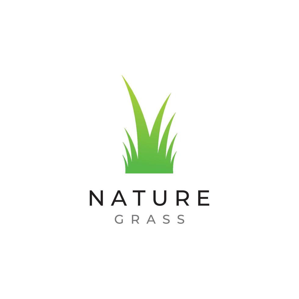 naturale verde erba, prato, e falciato erba elemento logo nel primavera vettore logo design modello.