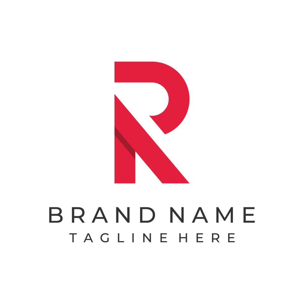 logo design iniziale lettera r modello con geometria e monogramma. minimalista, moderno e elegante logo. sfondo isolato. vettore