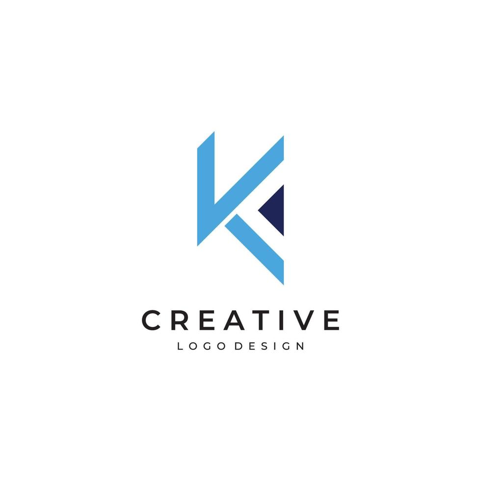 astratto iniziale logo lettera K con monogramma concetto. loghi può essere Usato per imprese, aziende e altri. vettore
