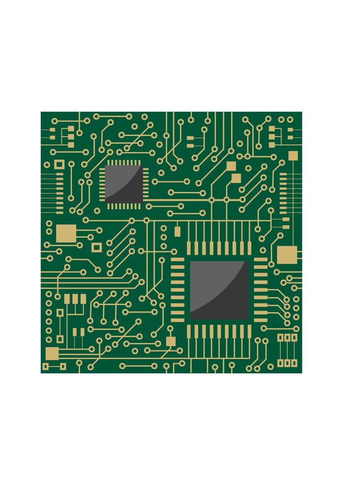 senza soluzione di continuità computer microcircuito modello sfondo vettore