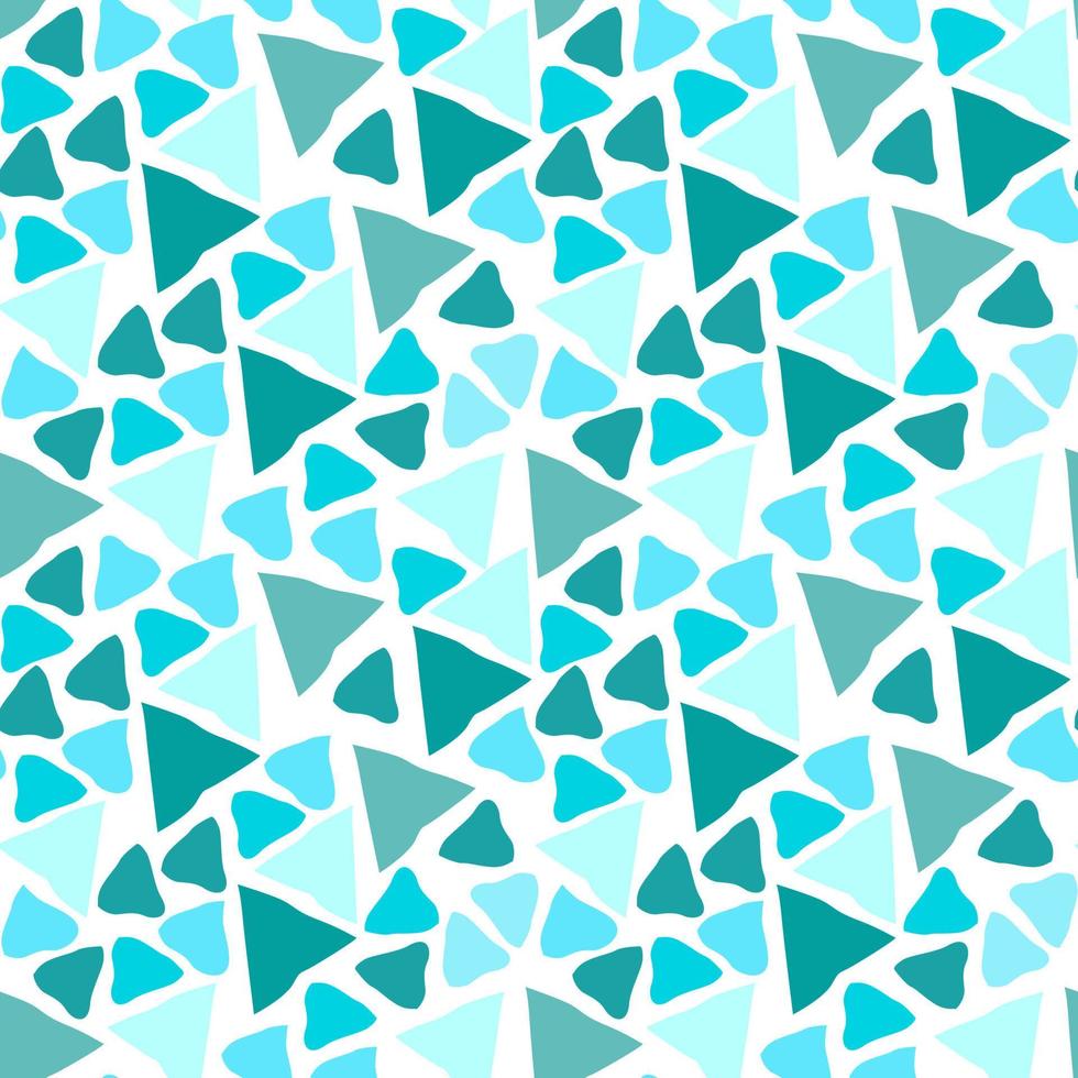 senza soluzione di continuità modello mosaico di triangolare elementi su un' bianca sfondo vettore