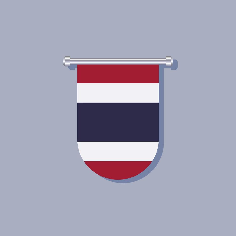 illustrazione di Tailandia bandiera modello vettore