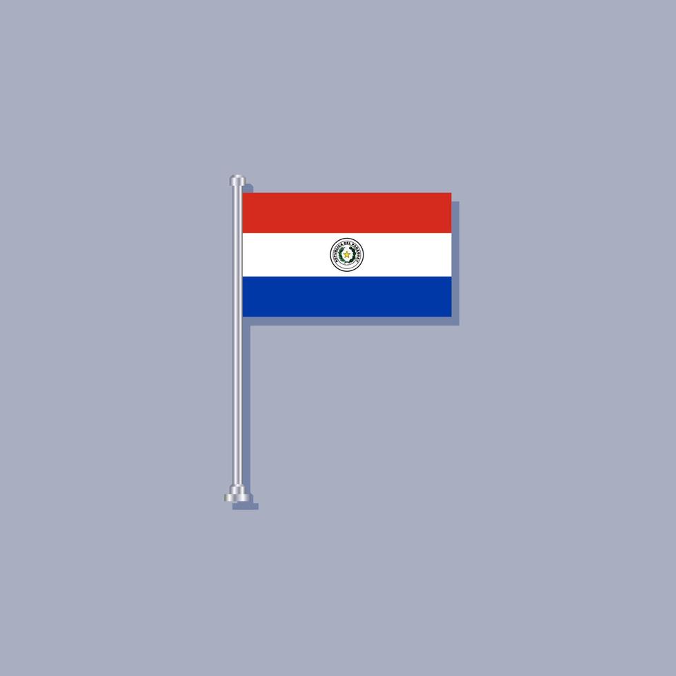 illustrazione di paraguay bandiera modello vettore