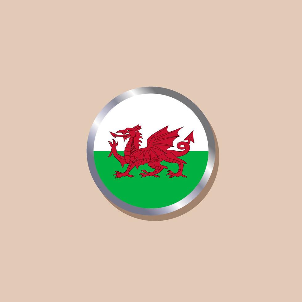 illustrazione di Galles bandiera modello vettore