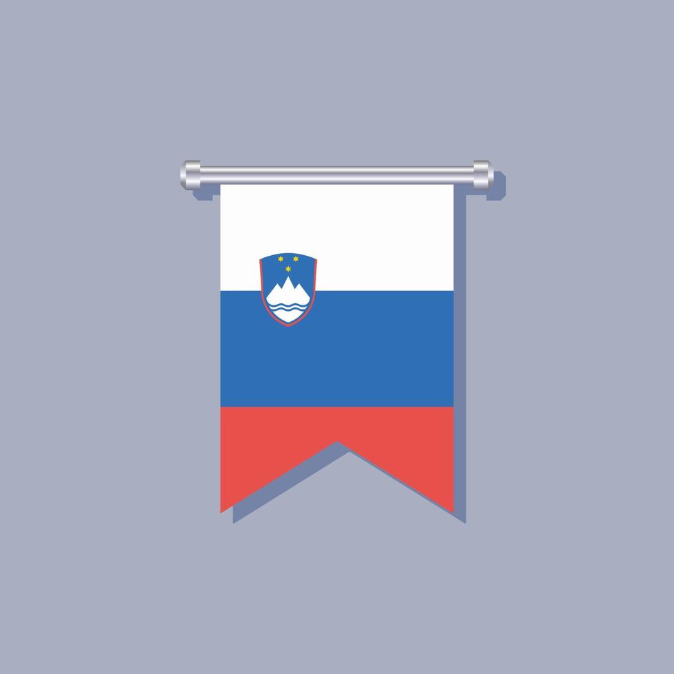 illustrazione di slovenia bandiera modello vettore