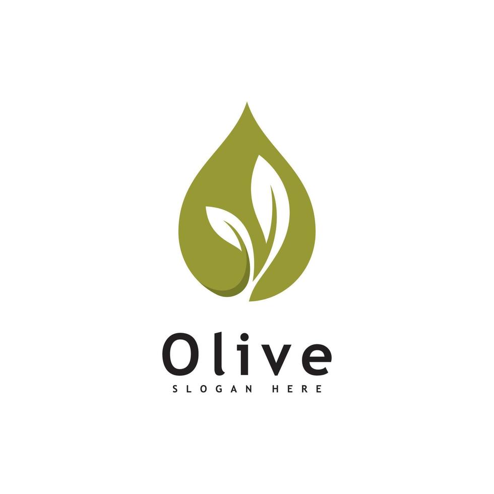 oliva olio logo design vettore modello