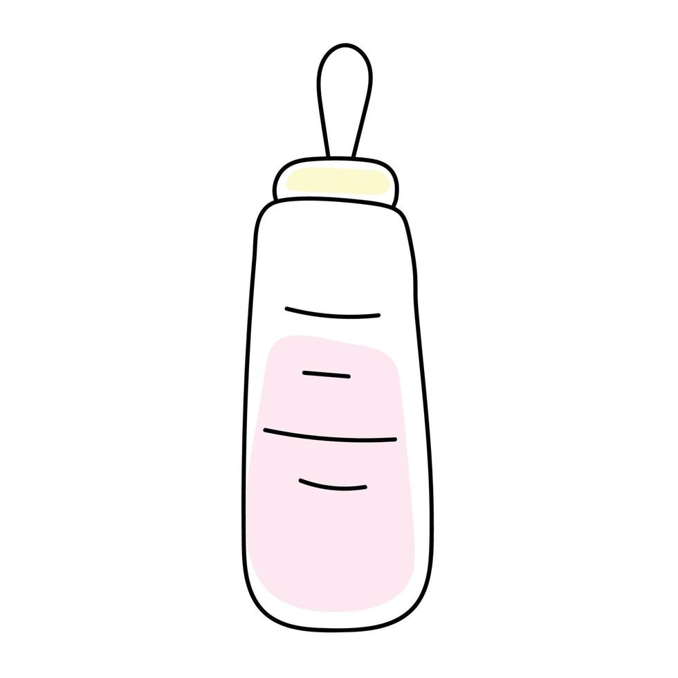 bambino bottiglia scarabocchio vettore
