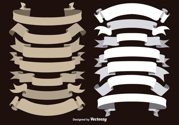 Vector raccolta di nastri marroni e bianchi