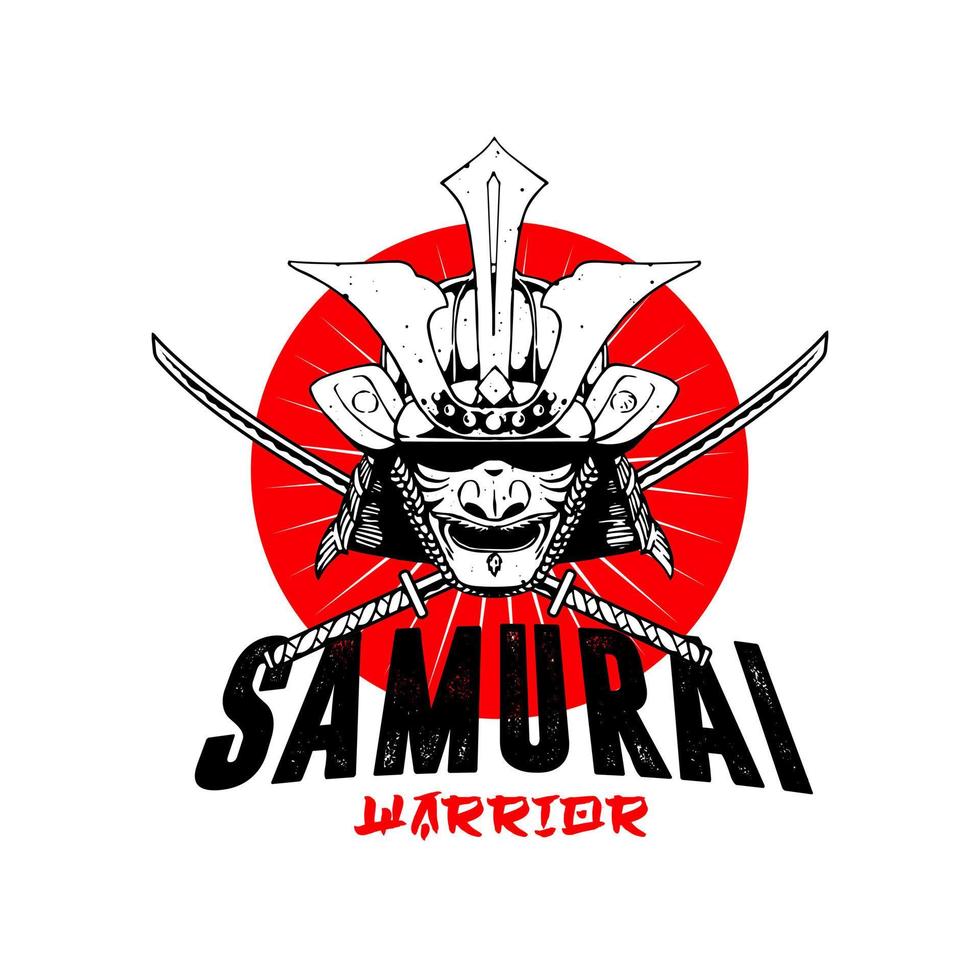 opere d'arte di guerrieri samurai vettore