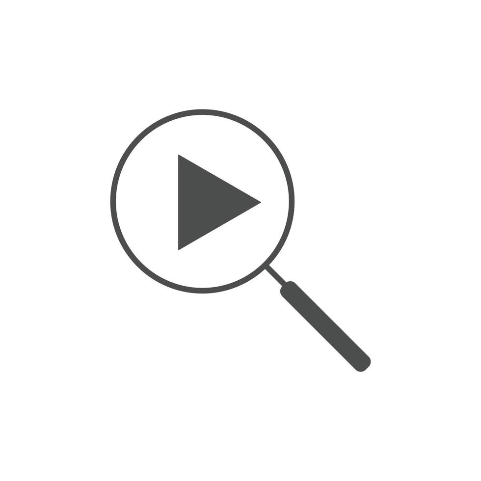ricerca video icona vettore illustrazioni. Usato per SEO o siti web