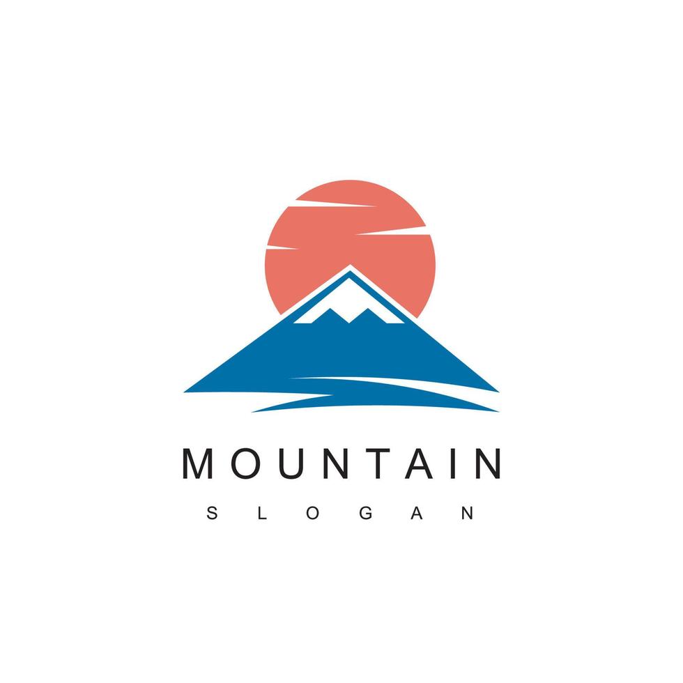 vettore di progettazione del logo di montagna