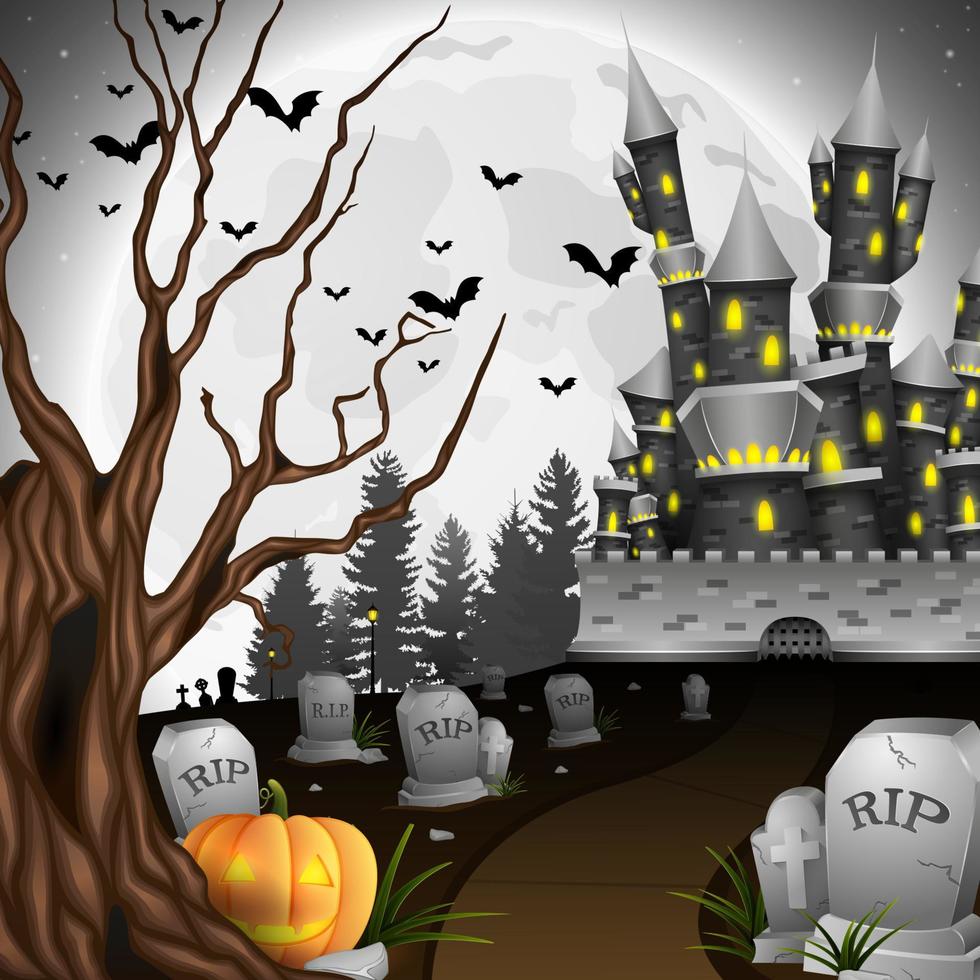 cartone animato Halloween sfondo vettore