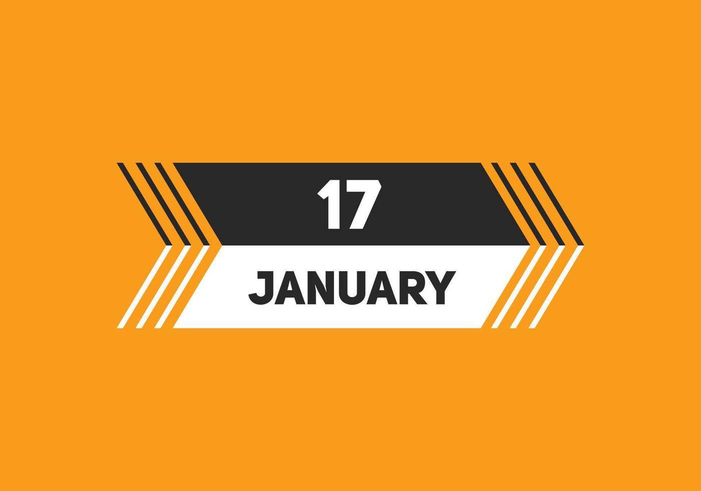 gennaio 17 calendario promemoria. 17 ° gennaio quotidiano calendario icona modello. calendario 17 ° gennaio icona design modello. vettore illustrazione