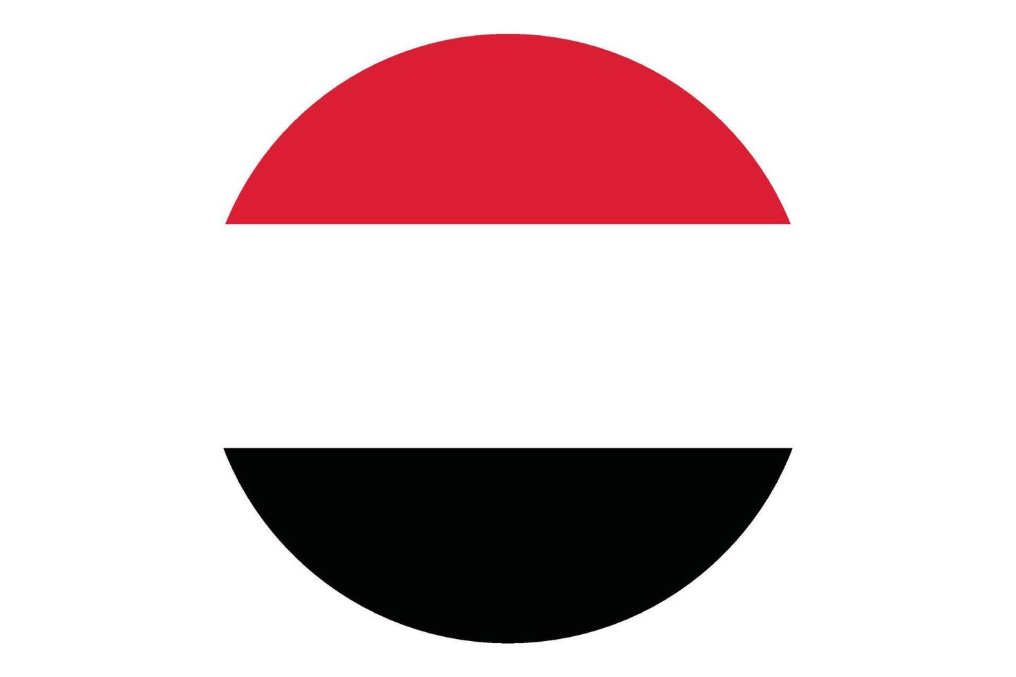 cerchio bandiera vettore di yemen