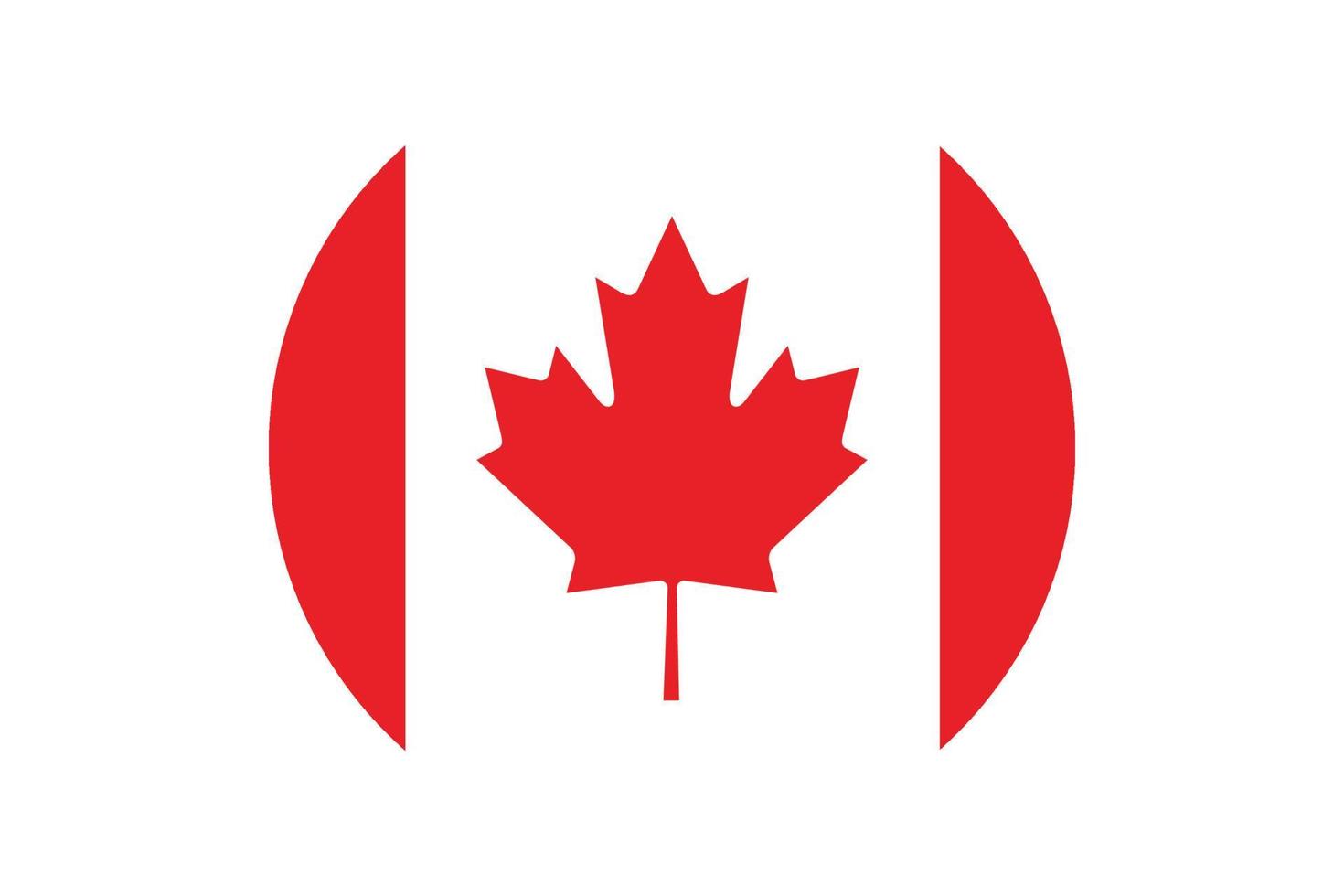 cerchio bandiera vettore di Canada