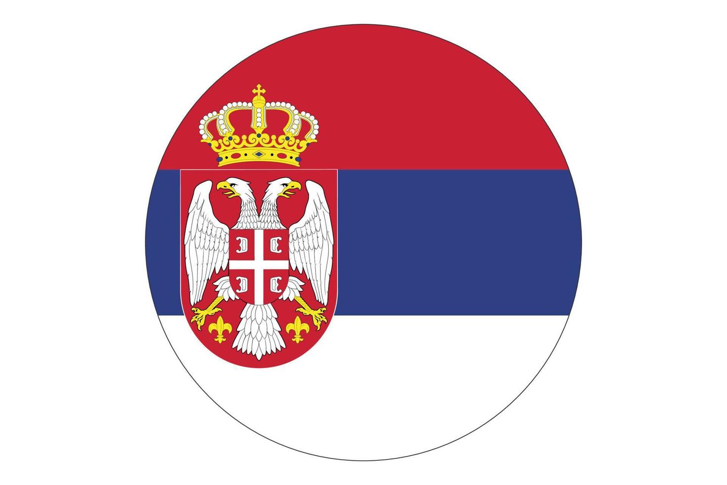 cerchio bandiera vettore di Serbia