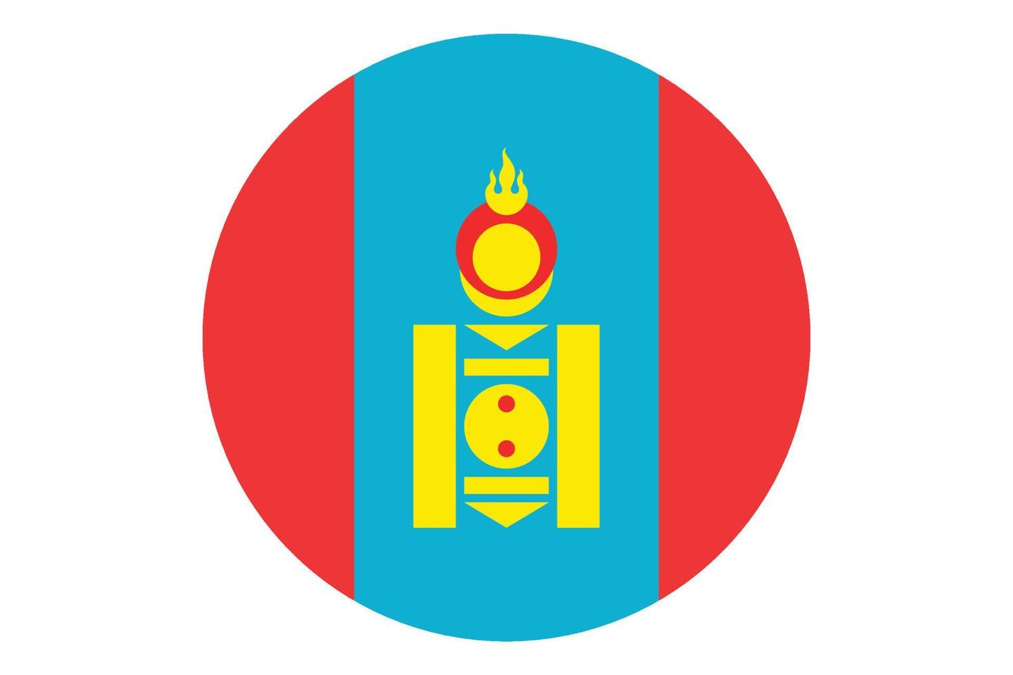 cerchio bandiera vettore di Mongolia