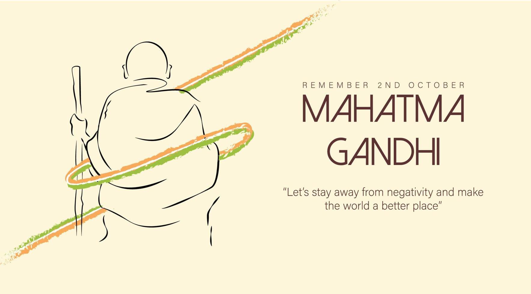 contento gandhi jayanti vettore illustrazione. mohandas caram chandra gandhi compleanno.