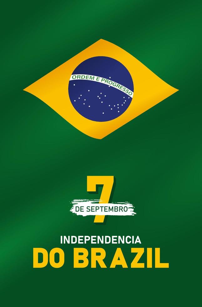 nazionale giorno o indipendenza giorno design per brasiliano celebrazione vettore illustrazione.