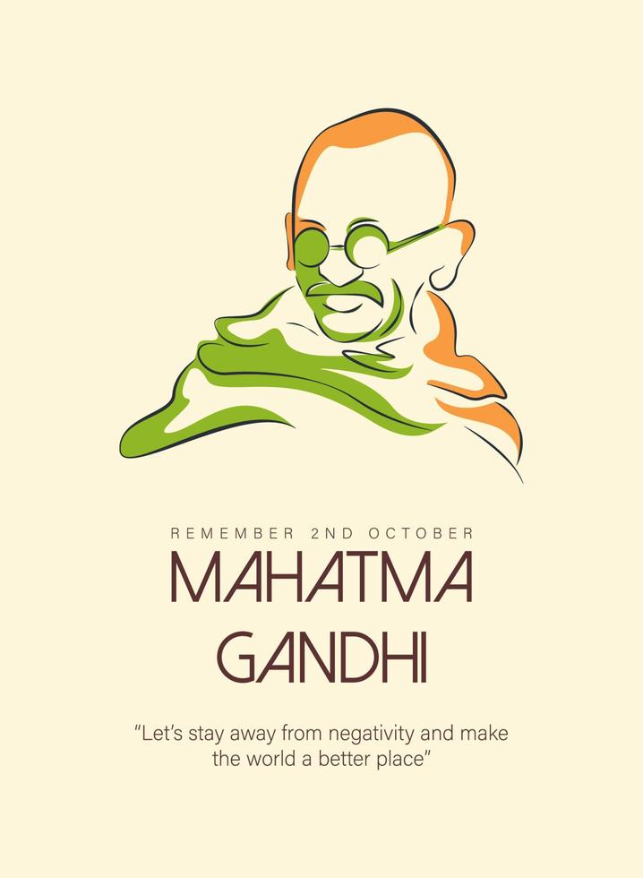 contento gandhi jayanti vettore illustrazione. mohandas caram chandra gandhi compleanno.