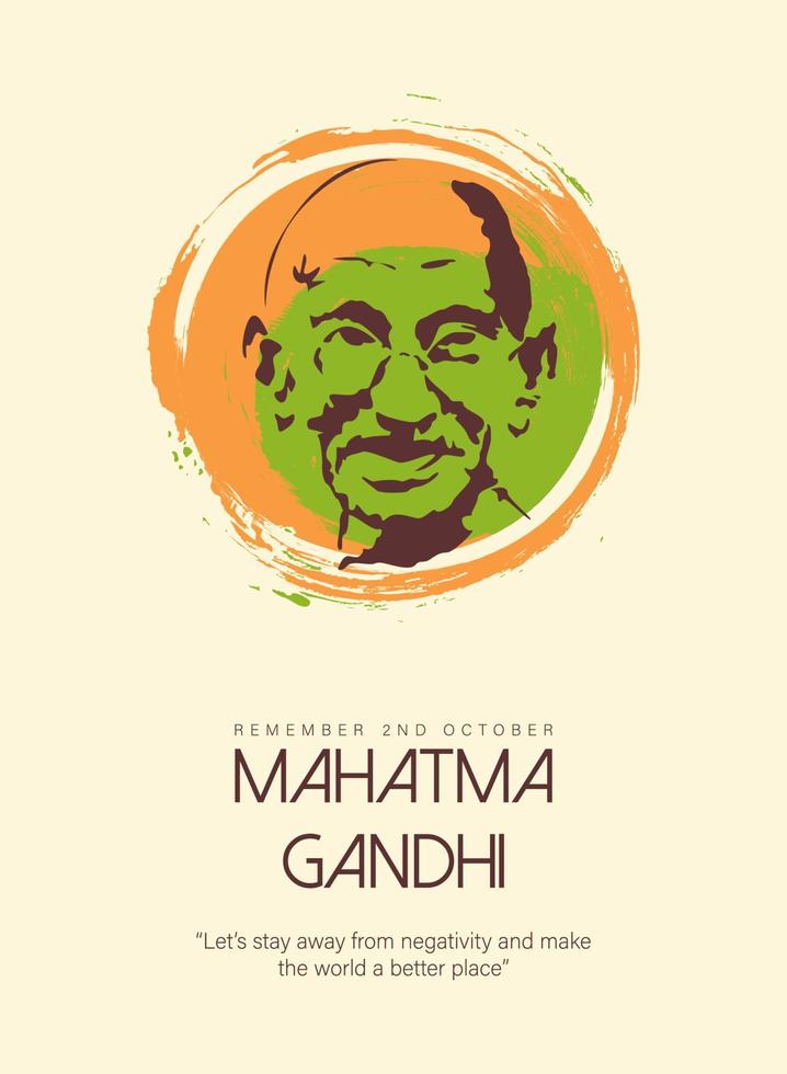 contento gandhi jayanti vettore illustrazione. mohandas caram chandra gandhi compleanno.