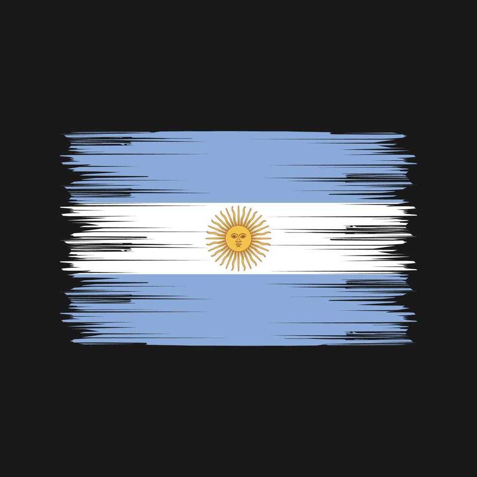 pennello bandiera argentina. bandiera nazionale vettore