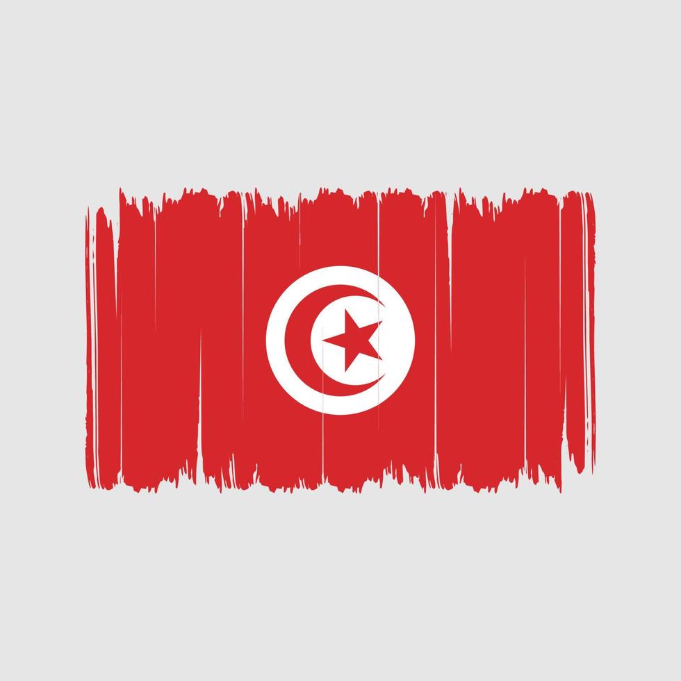 pennellate bandiera tunisia. bandiera nazionale vettore