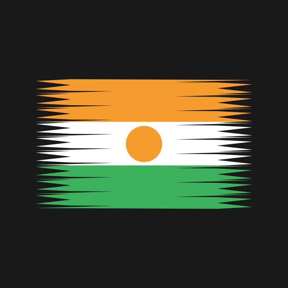 vettore di bandiera del niger. bandiera nazionale