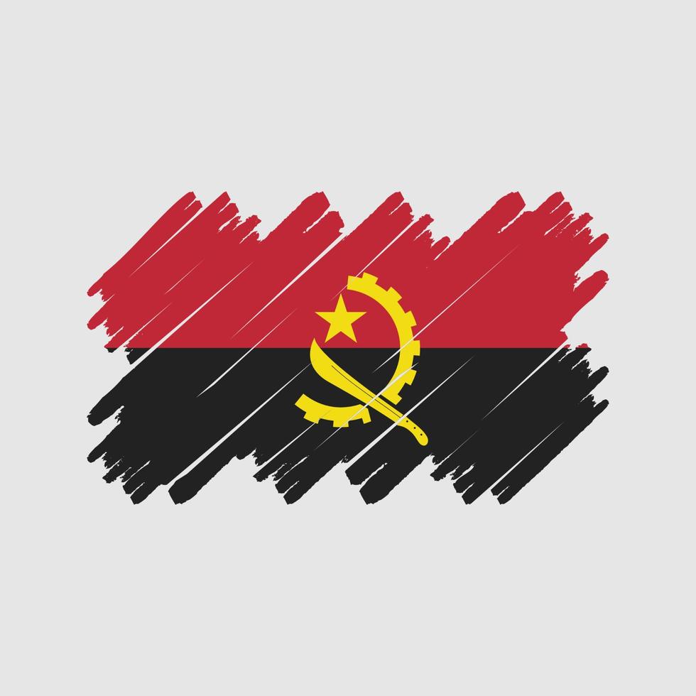 pennello bandiera angola. bandiera nazionale vettore