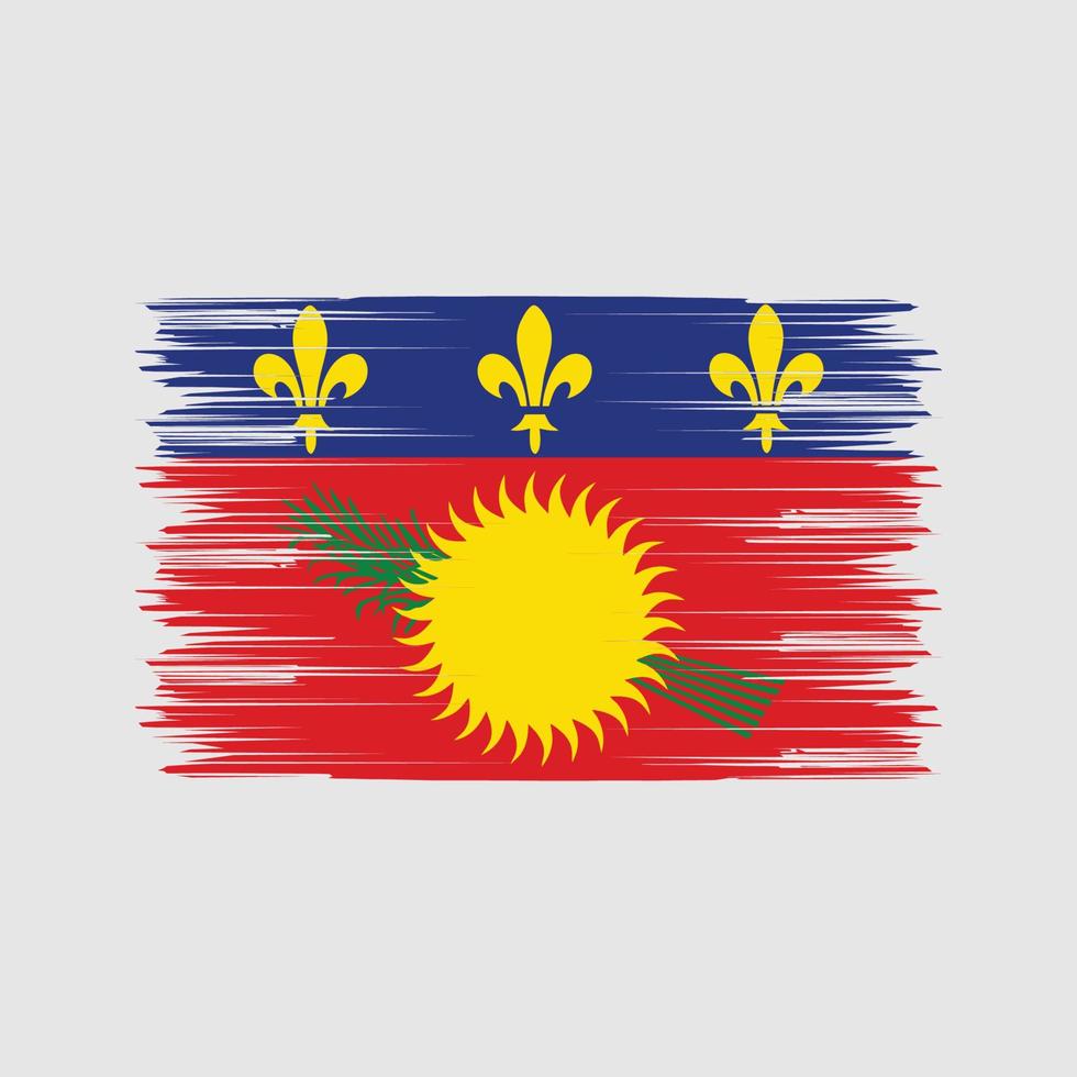 pennello bandiera guadalupa. bandiera nazionale vettore