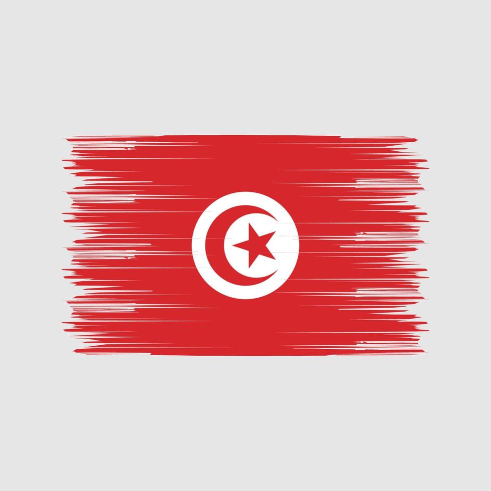 pennello bandiera tunisia. bandiera nazionale vettore