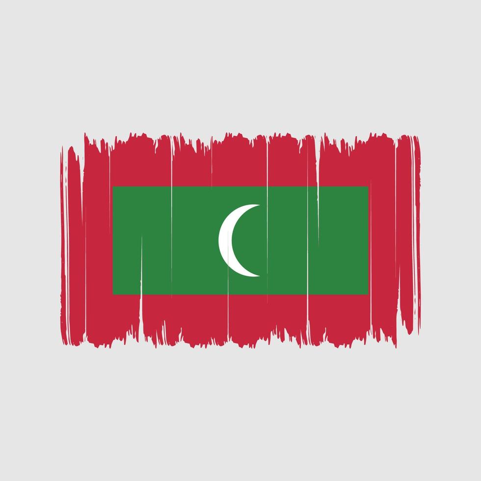 pennellate bandiera maldive. bandiera nazionale vettore