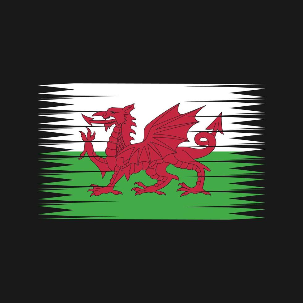 vettore di bandiera del Galles. bandiera nazionale