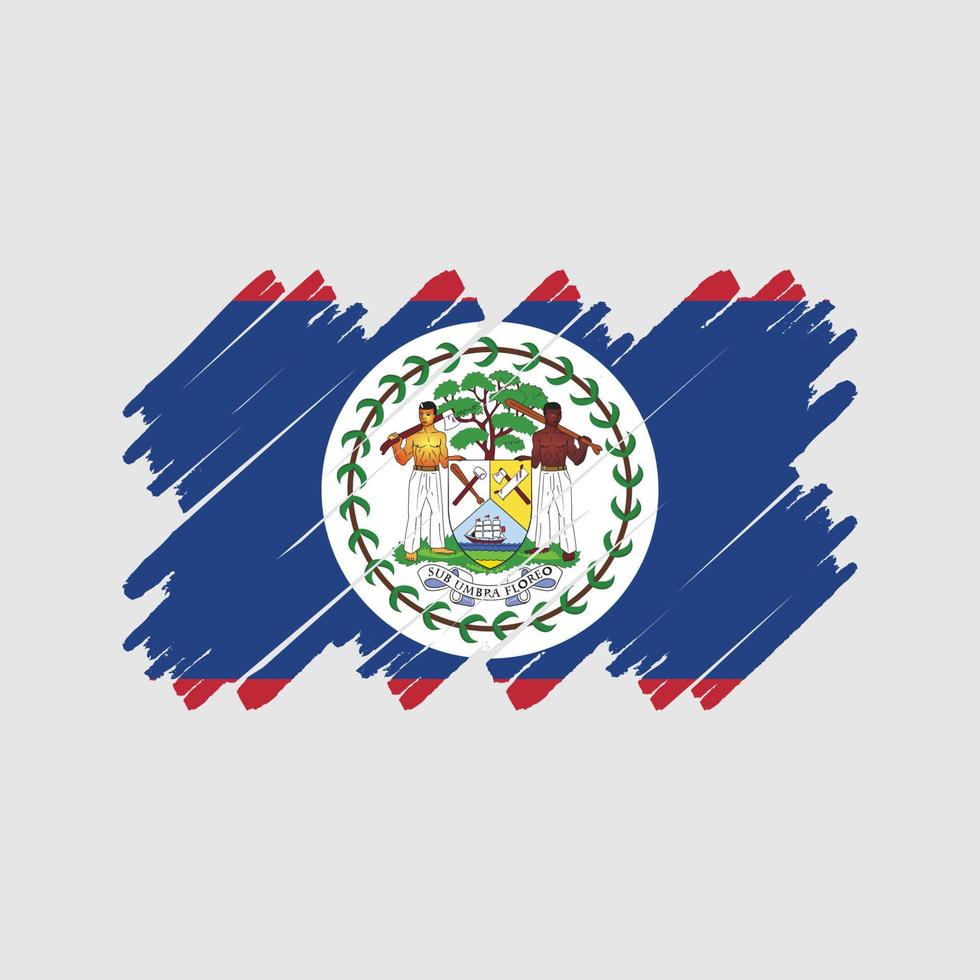 pennello bandiera belize. bandiera nazionale vettore