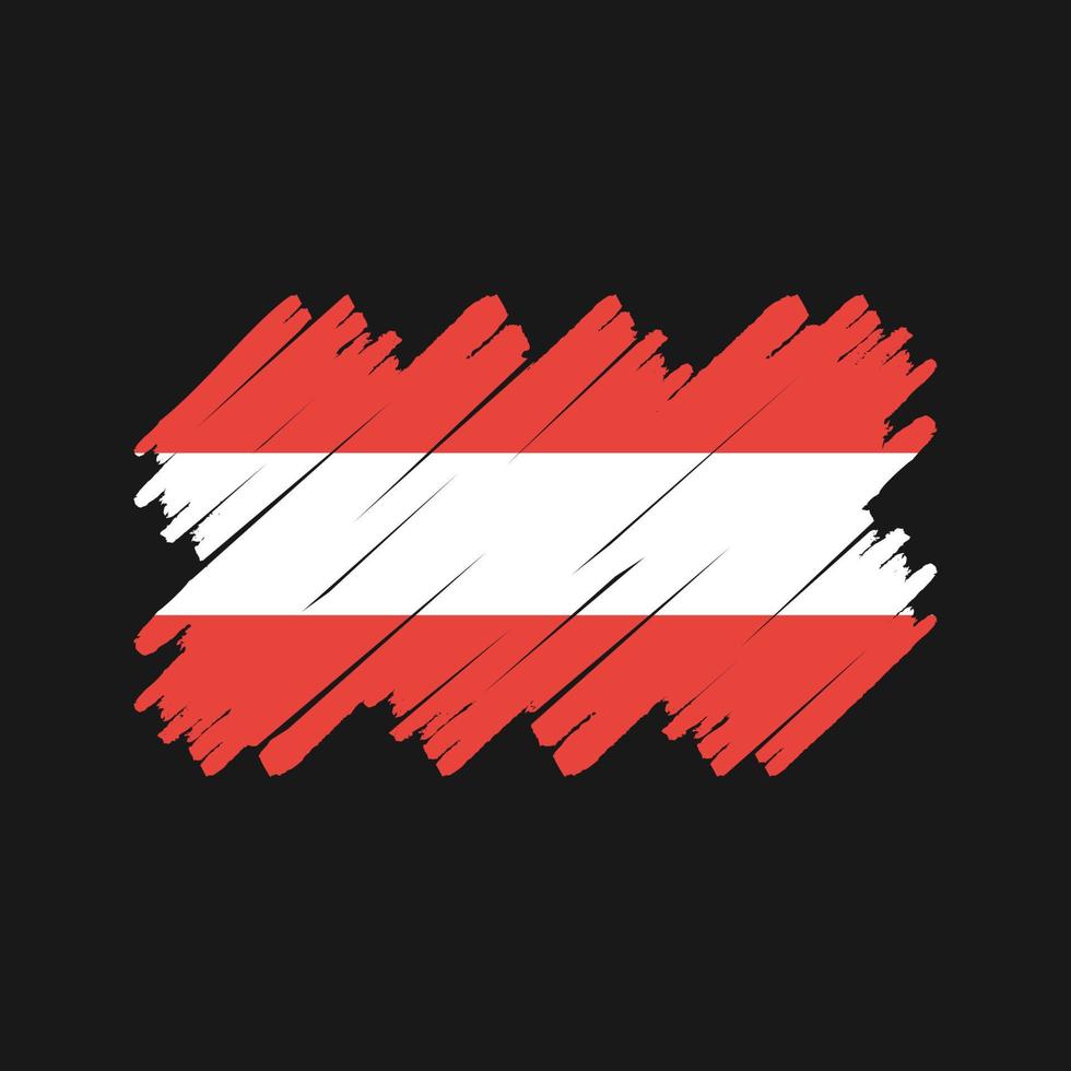 pennello bandiera austria. bandiera nazionale vettore