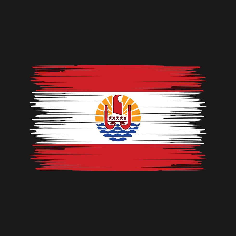 pennello bandiera polinesia francese. bandiera nazionale vettore