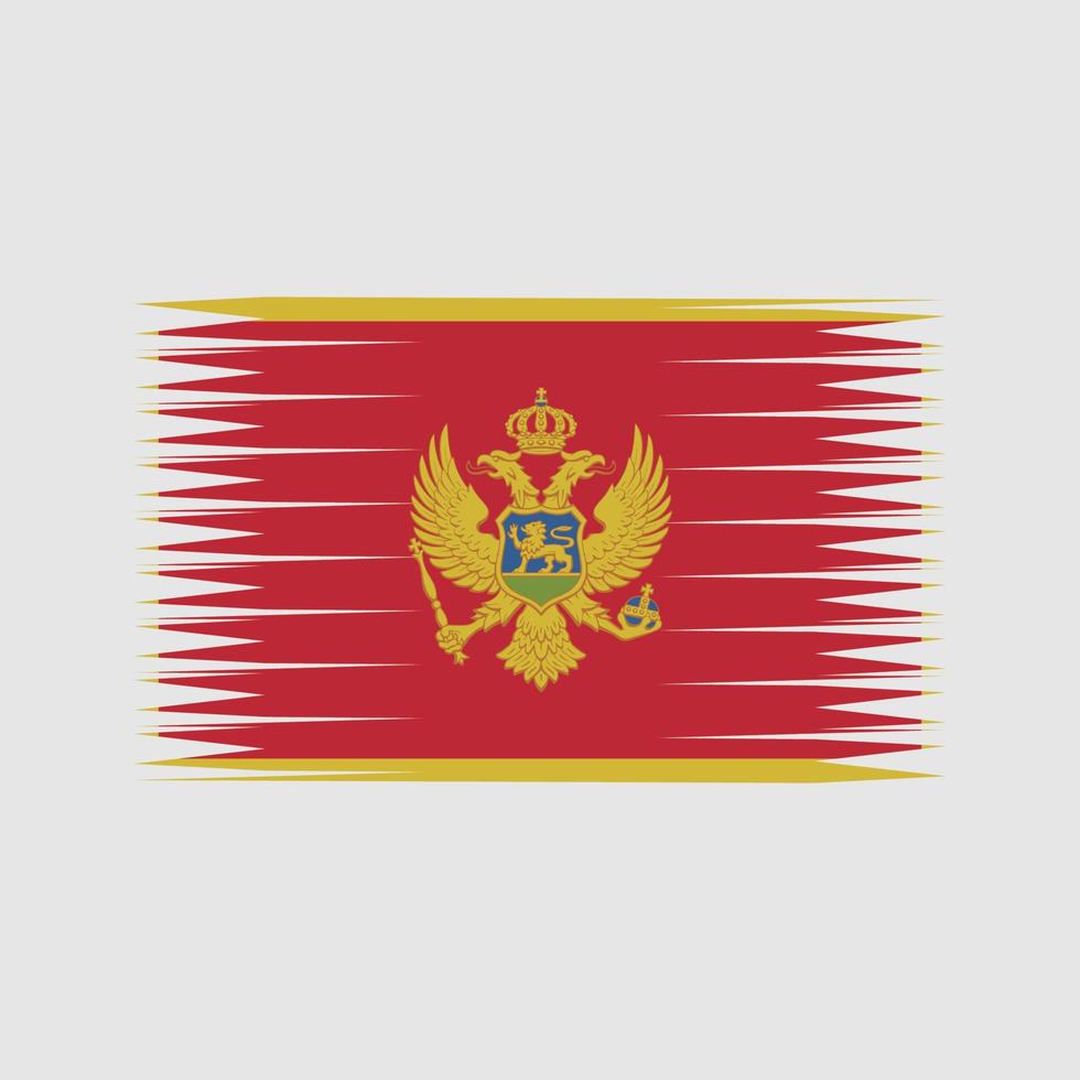 vettore di bandiera del montenegro. bandiera nazionale