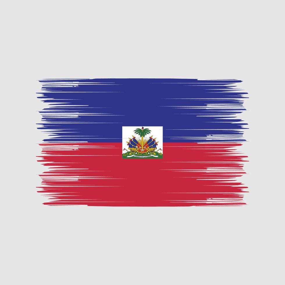 pennello bandiera di haiti. bandiera nazionale vettore