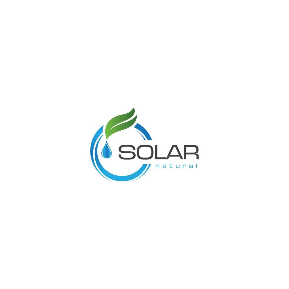 naturale solare logo design gratuito Scarica vettore