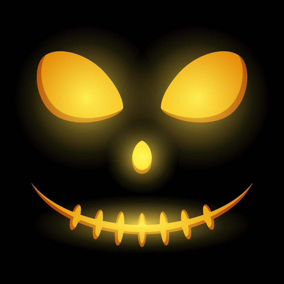 Halloween zucca viso, vettore illustrazione