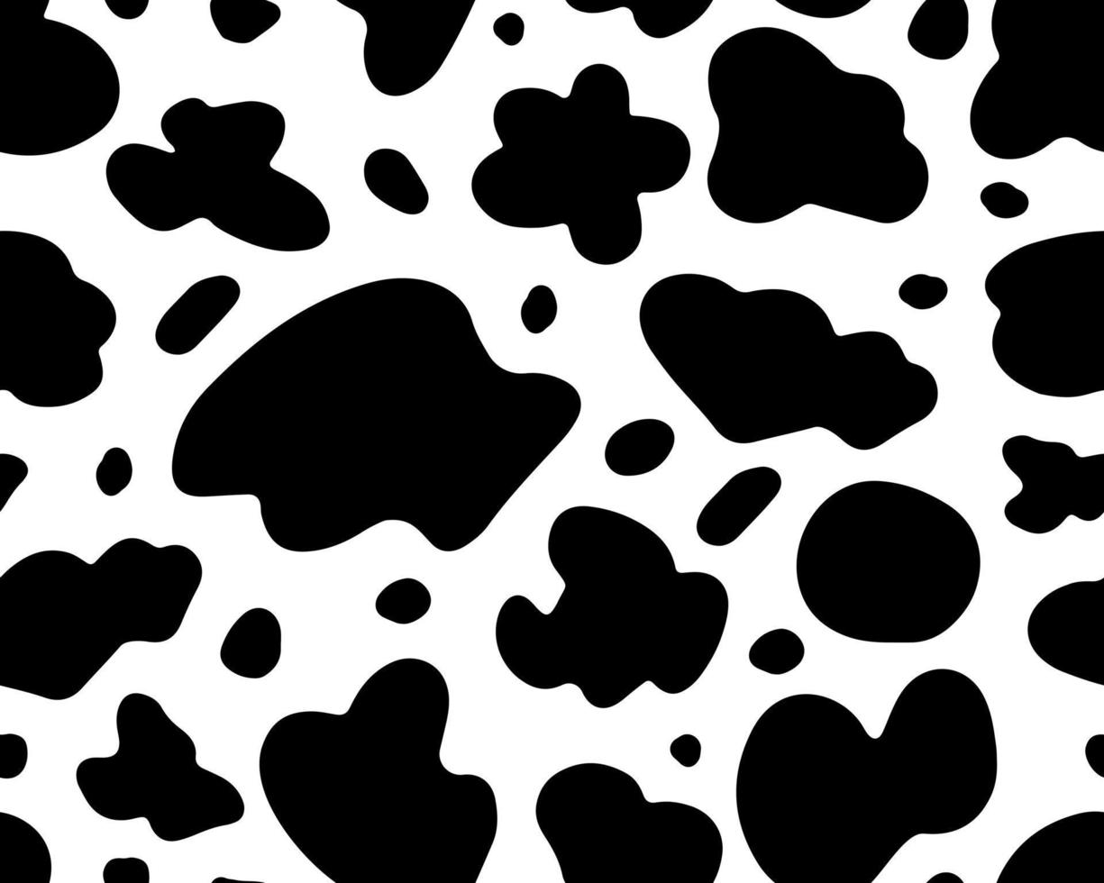 mucca nero e bianca senza soluzione di continuità modello. dalmata Stampa. animalesco astratto modello. vettore sfondo.