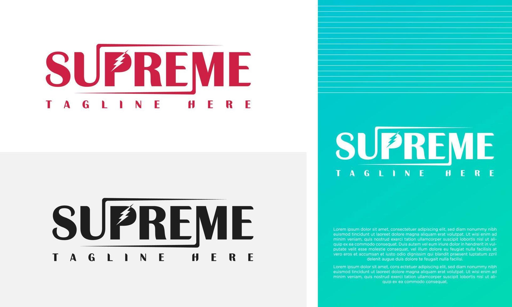 supremo logo modello vettore