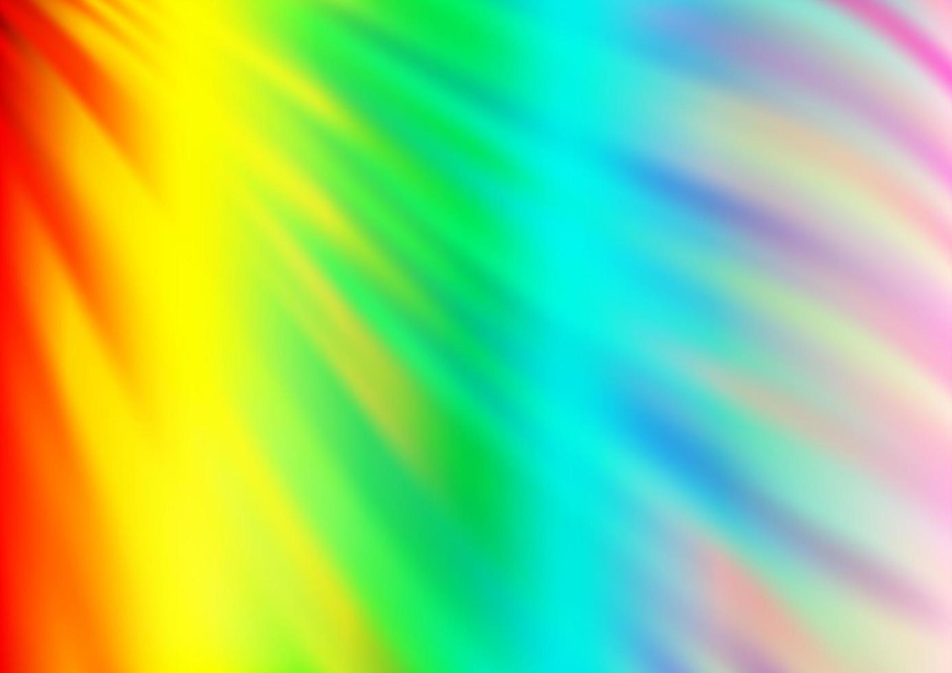 luce multicolore, sfondo vettoriale arcobaleno con nastri piegati.