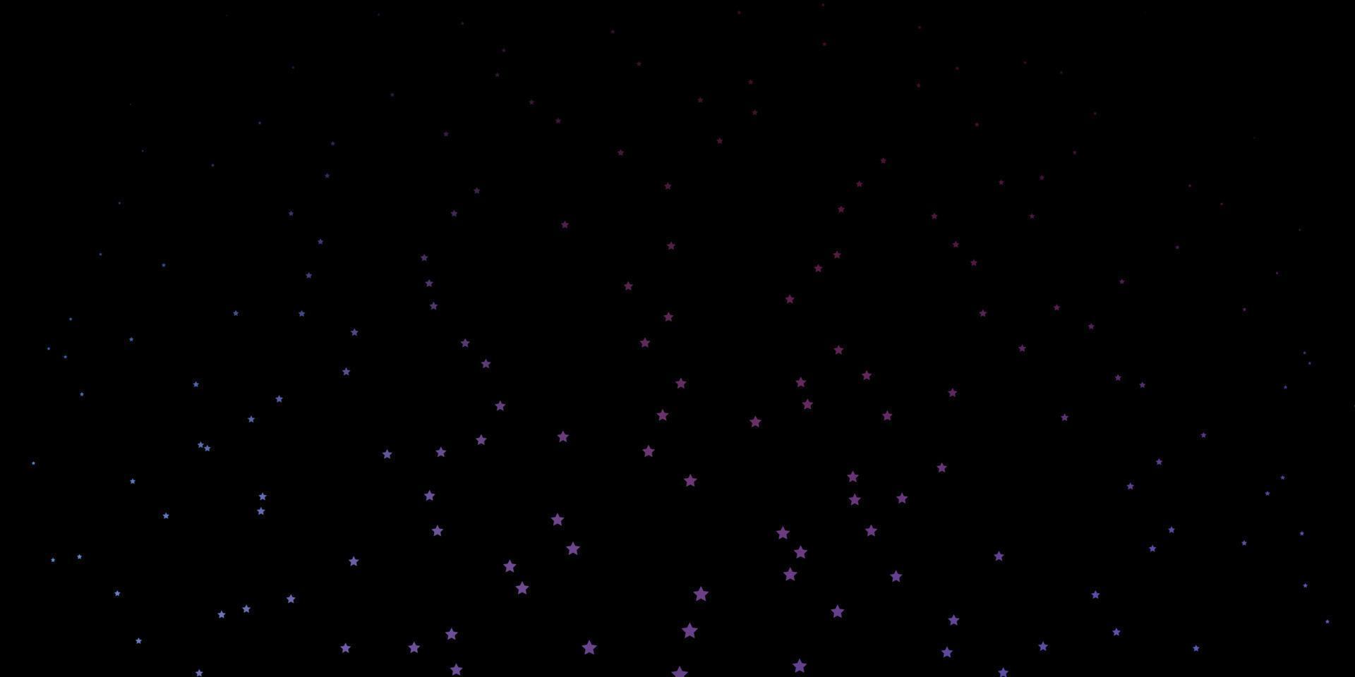 trama vettoriale viola scuro con bellissime stelle.