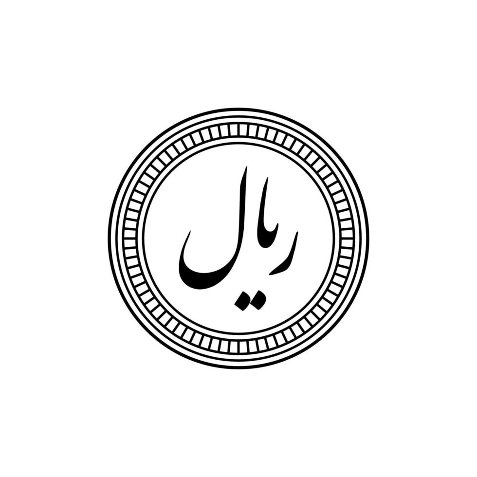 mi sono imbattuto moneta, vabbè, iraniano rial icona simbolo. vettore illustrazione