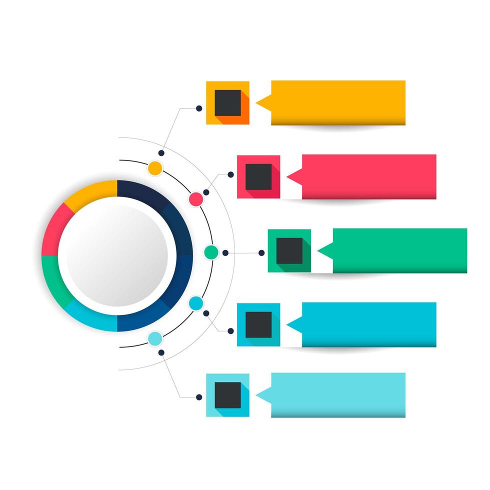 elementi di dati aziendali infografica vettore