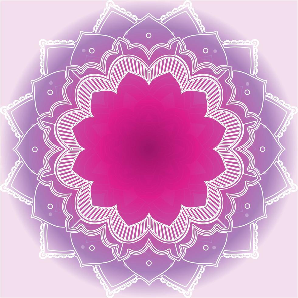 mandala viola, rosa design con spazio testo vettore