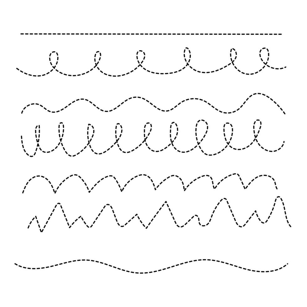 scarabocchio linee, mano disegnato spazzole elementi vettore